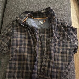 Eddie Bauer Men's Black Plaid Shirt